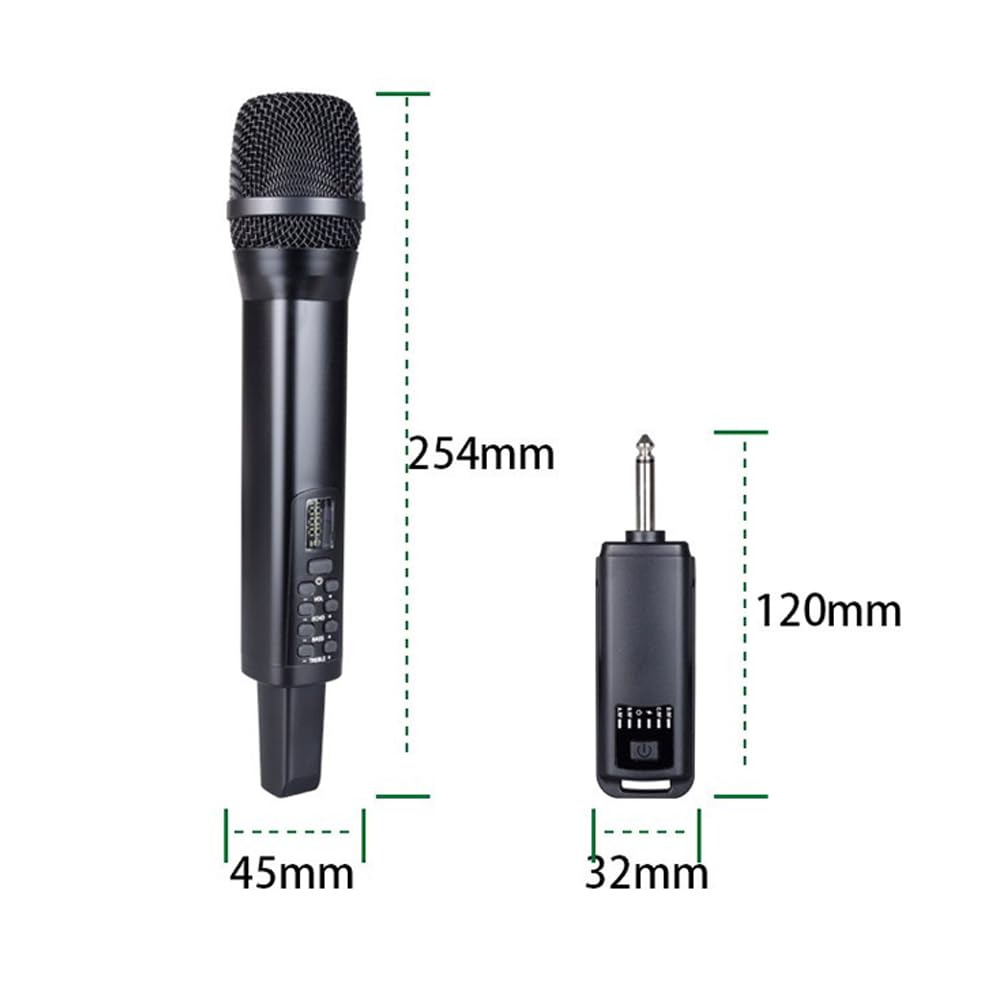 Bezprzewodowy system mikrofonowy z ręcznym mikrofonem, profesjonalne mikrofony dynamiczne do kina domowego, karaoke, kościół, przemówienie, wesele, przyjęcie, śpiewanie, Plug and Play,