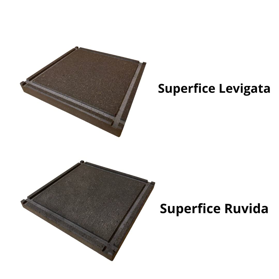 Piastra In Pietra Lavica Dell'Etna Per Barbecue | Griglia Naturale Per Carne, Pesce, Pizza E Pane - Foto 4