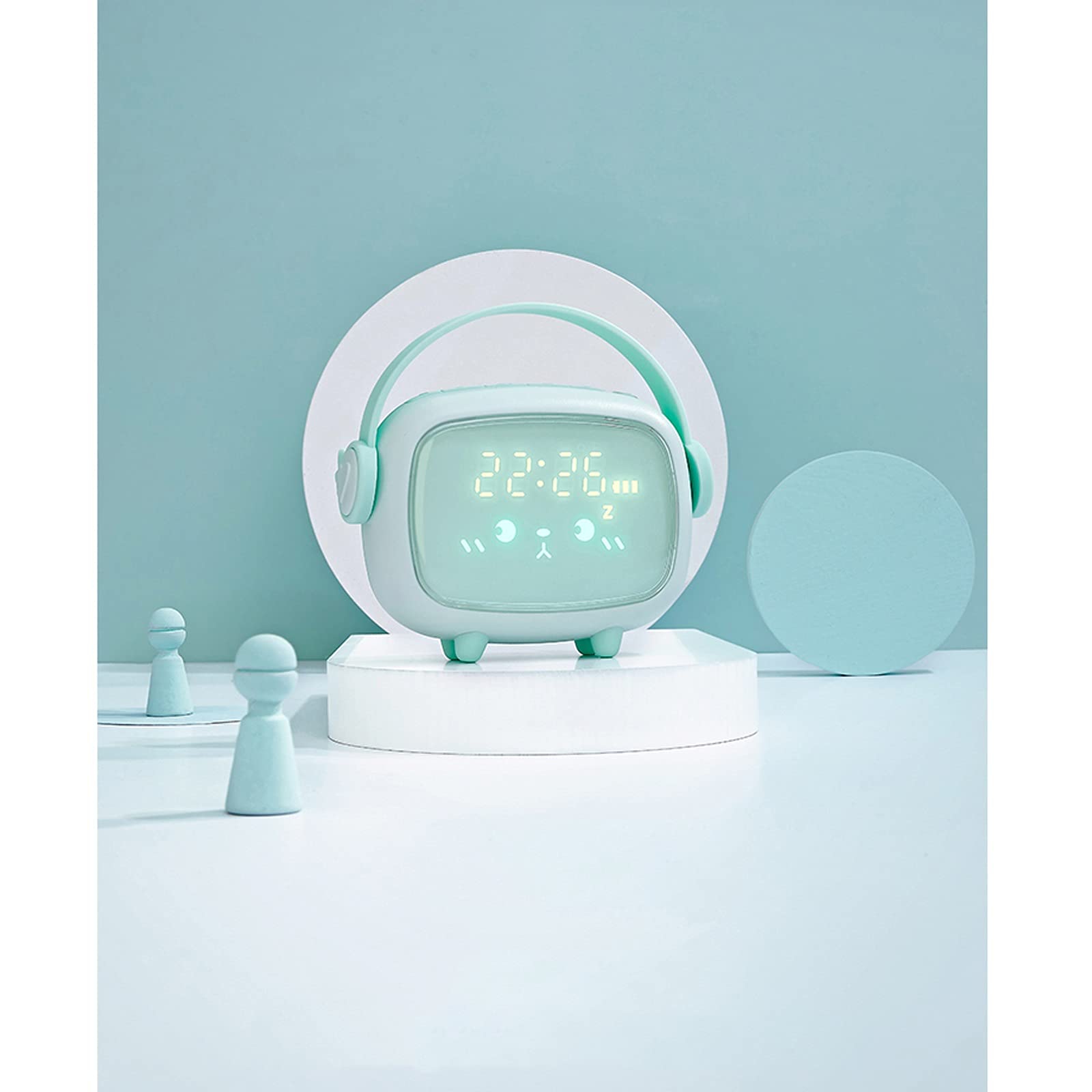 Despertador Digital El nuevo reloj de alarma multifuncional inteligente para que los estudiantes utilicen el lindo artefacto de despertador Luminoso electrónico para niños Despertador ( Color : B )