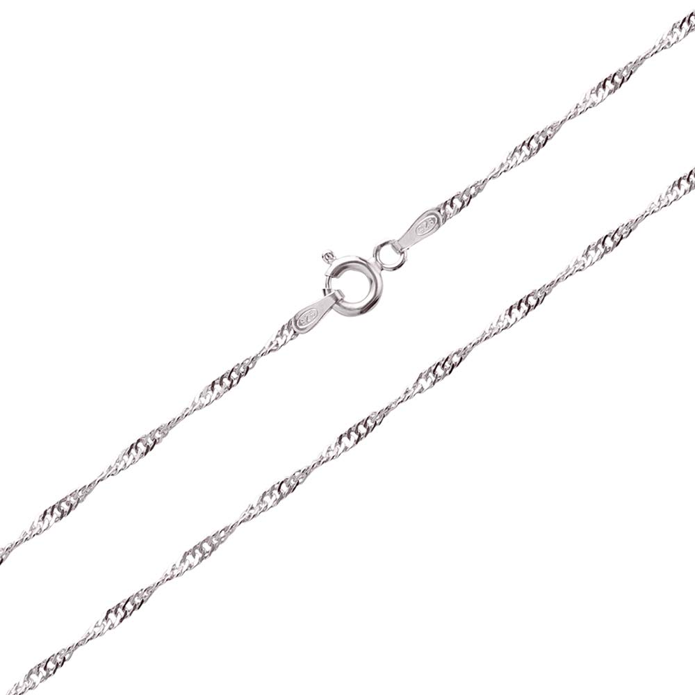 Schöner-SD Collana in argento rodiato con ciondolo a forma di perla, 12 mm