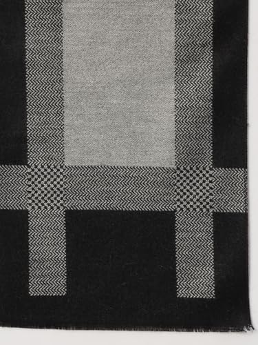 Image of Ravaiyaa - Attitude is everything Men's Reversible Stripe Pattern Winter Wool Scarf, Muffler 72 inchx12 inch Inch
