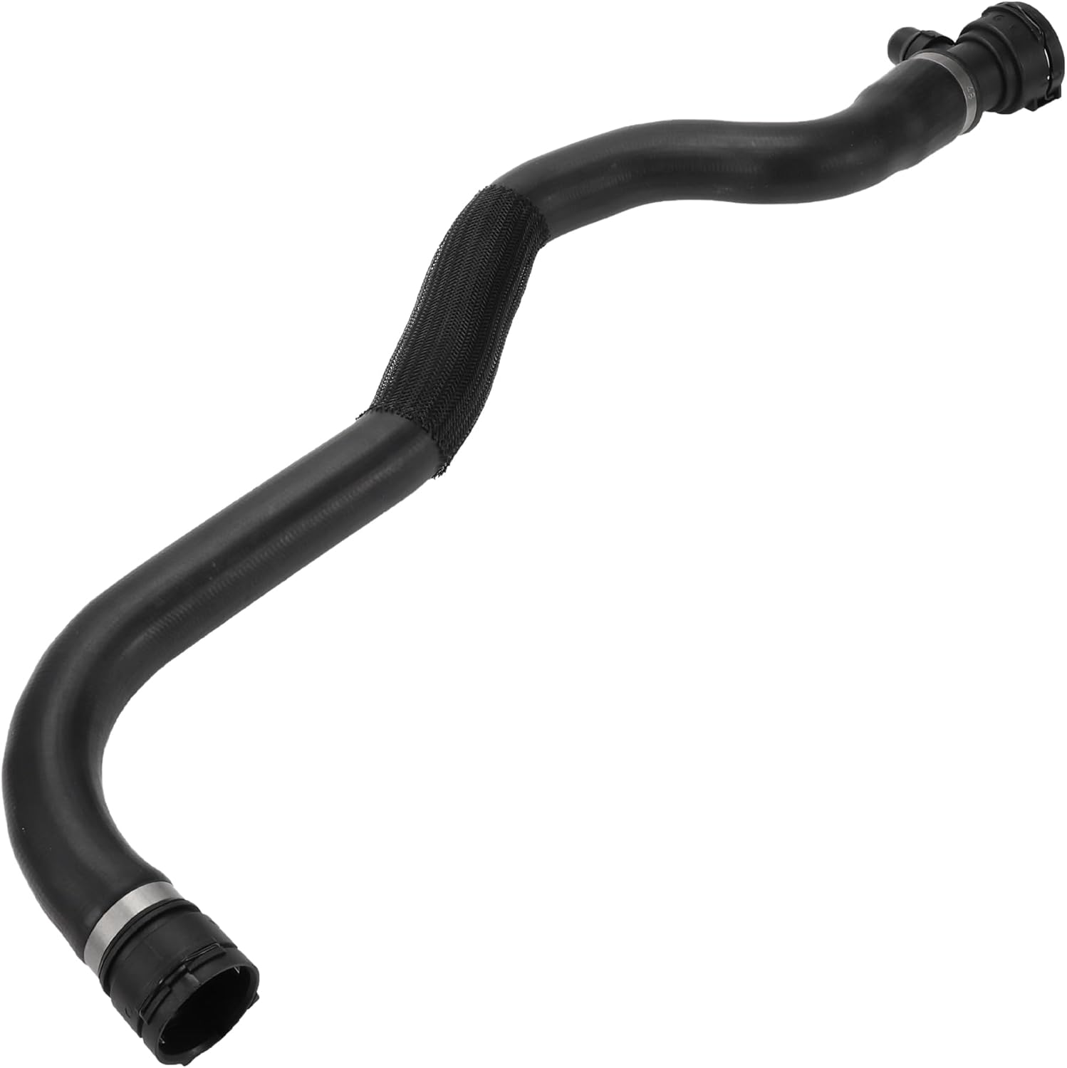 1 Pcs Radiator Coolant Hose for BMW 530i 540i 2017-2020 Upper Coolant Return Line No.17128602870 Black Rubber