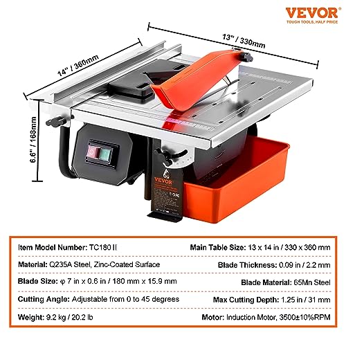 VEVOR 7-Inch Wet Tile Saw