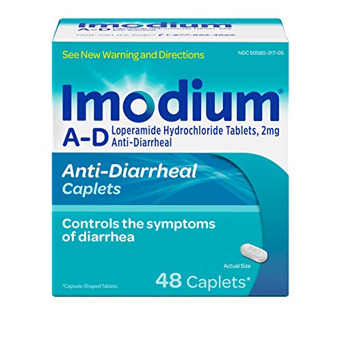 Imodium A-D Diarrhea Relief Caplets, Loperamide Hydrochloride -Diarrheal Medicine, 48 Ct. #TOP16