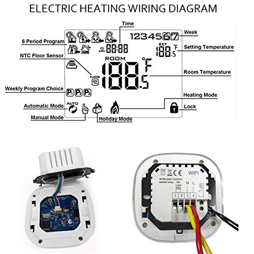 HY311WW-1 Wifi Inteligentny termostat Bezprzewodowy cyfrowy dotykowy regulator temperatury Termostat grzejnika wody