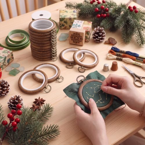 Image of Burbell 15 Pcs 2.4 Inch Round Embroidery Hoops Frame