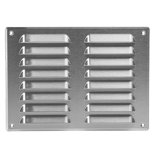 Prostko Ltd Stainless Steel Air Vent Grille - 260Mm X 190Mm - Fly Screen Flat Louvre Duct Cover