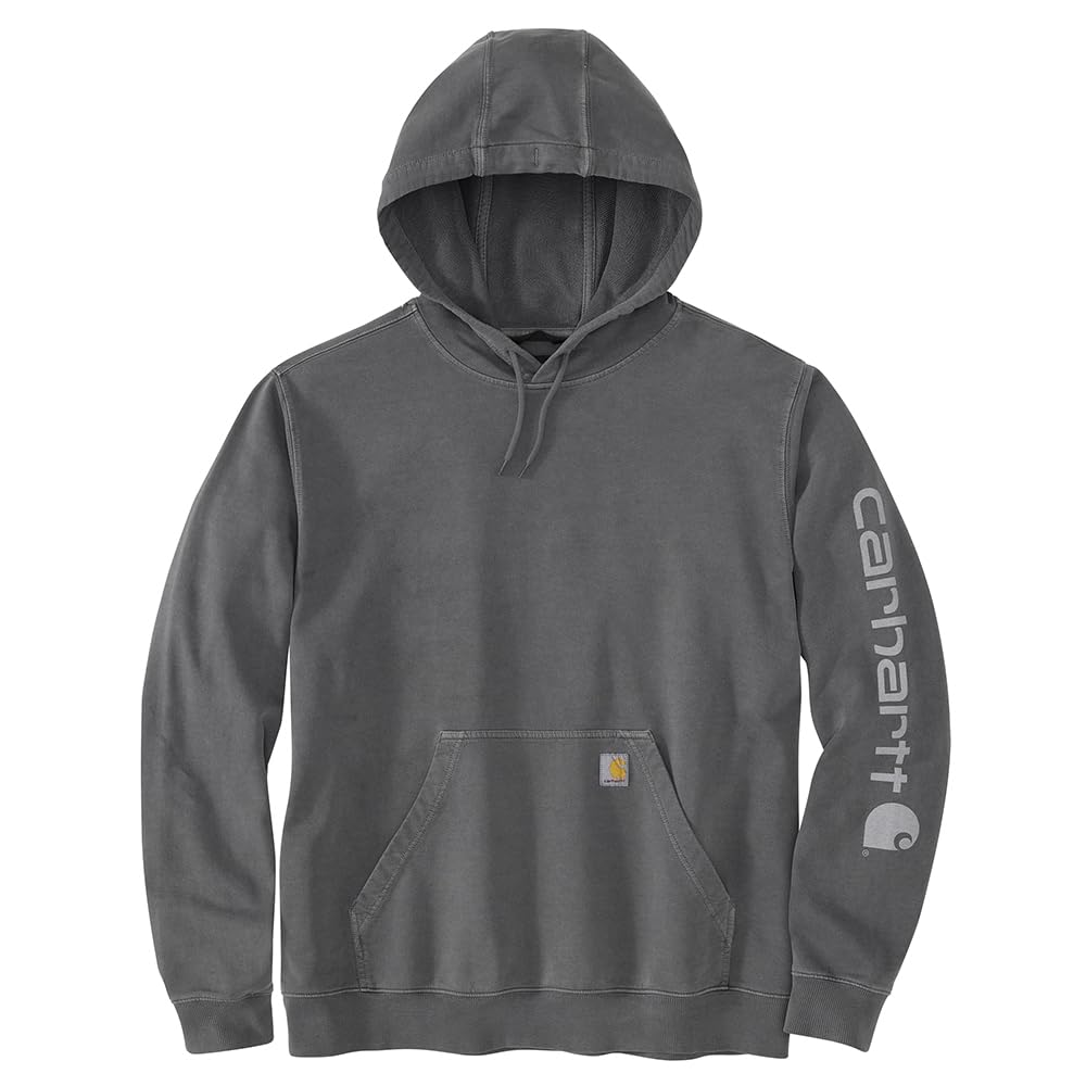 Carhartt Sudadera Estampada de Rizo francés teñida de Peso Medio para Hombre, Sombra, X-​Large
