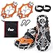 Vihir Steigeisen Grödel Eisspikes für Bergschuhe, Schuhkrallen mit 19 Edelstahl Zähne Spikes und Langlebiges Silikon, Schneeketten für Schuhe Anti Rutsch Eisspikes für Winter, Grödel Snowline