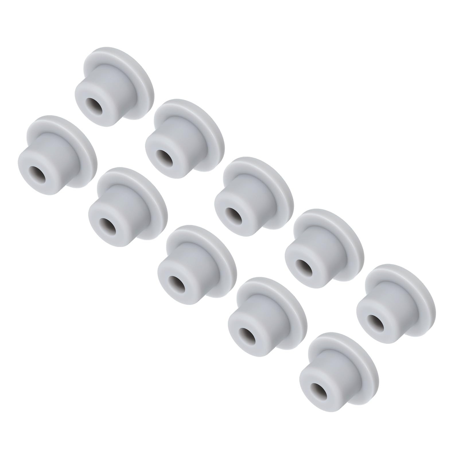 MECCANIXITY Silicone Plug Mount Dia 15mm/0.59" Grey 10Pcs OD 23mm/0.91"