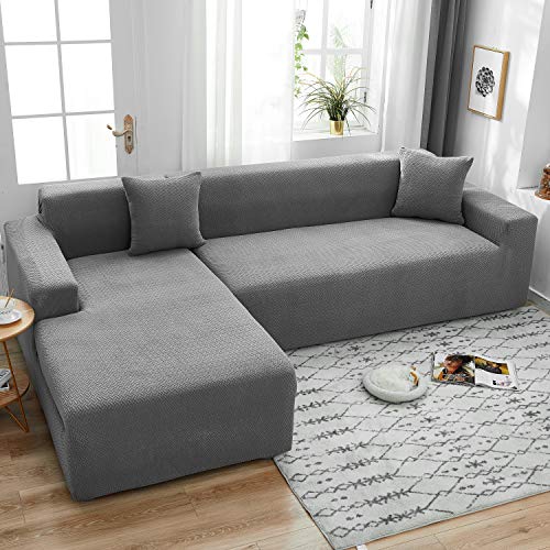Housse de canapé universelle extensible pour protection de canapé d'angle en L