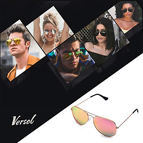 Image of Aviator Sunglasses for Men Women, Polarized Mirrored UV400 Lenses, Lightweight & Classic for Driving & Outdoors