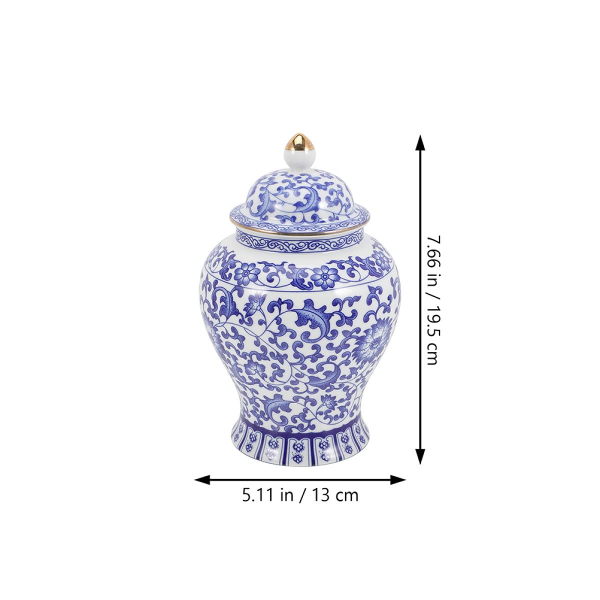 Tarro de Cerámica Azul 44 Oz para Almacenamiento de Té Suelto y Dulces Tapa, Adecuado para Uso en Cocina y Espacio de Trabajo
