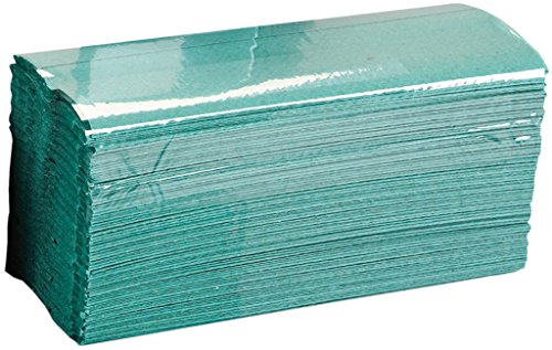 Immagine prodotto: Essentials HC128GR Asciugamani di Carta, Colore: Verde, Confezione da 2880 pz, Piegatura a C, 1 Velo