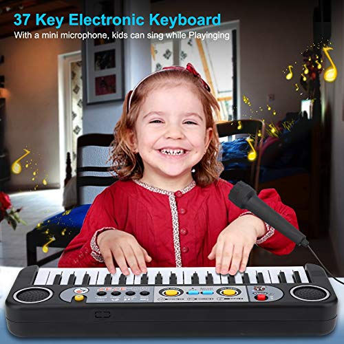 Elektronisch keyboard piano met 37 toetsen, piano met microfoon, 3 soorten timer, 8 soorten ritme, 24 demo-functie… - Image 3