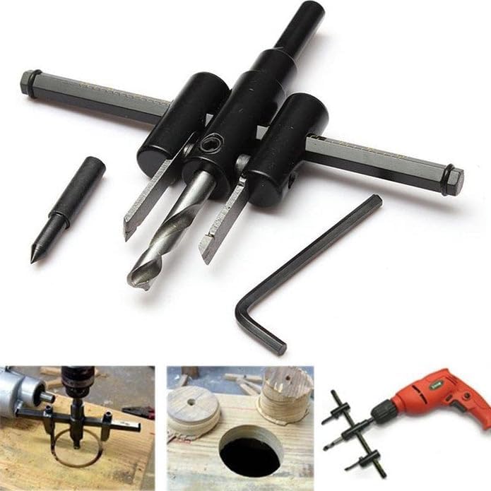 Image of DIY CRAFTS Adjustable Alloy Steel 30-120mm Saw Drill Bit Cutter