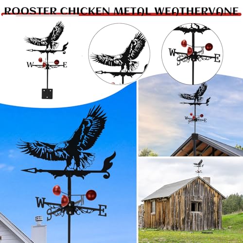 Flying Eagle Metal Weather Vane, Weathervane Wind Outdoor Roof Mount by Domigard - Used condition - Image 5