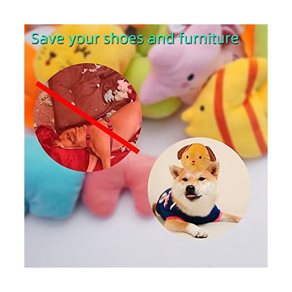 Quietschendes Spielzeug für Hunde, Plüsch-Spielzeug-Set für zahnende Welpen, kleine Hunde, interaktives Spielzeug (27 Stück) – Bild 4