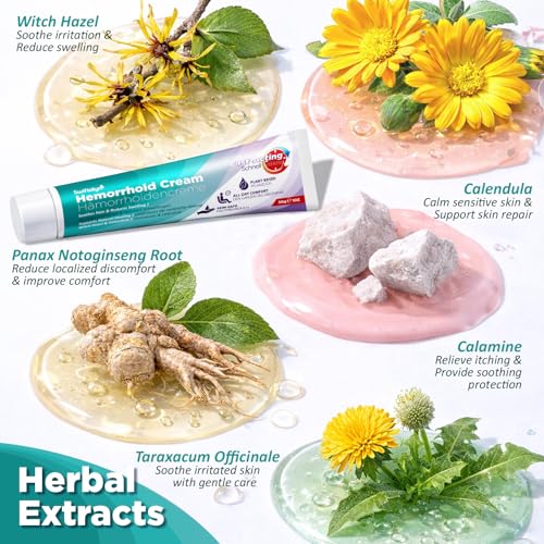 Hämorrhoiden Salbe Pflegecreme Hemorrhoid Cream: Extra Starke Pflanzliche Pflege – Sanfte Hautkomfort-Pflege mit Applikator, 30 g