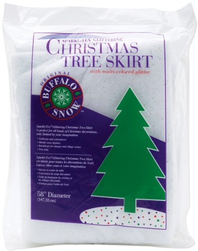 Buffalo Batt Sparkle Tree Skirt 58"