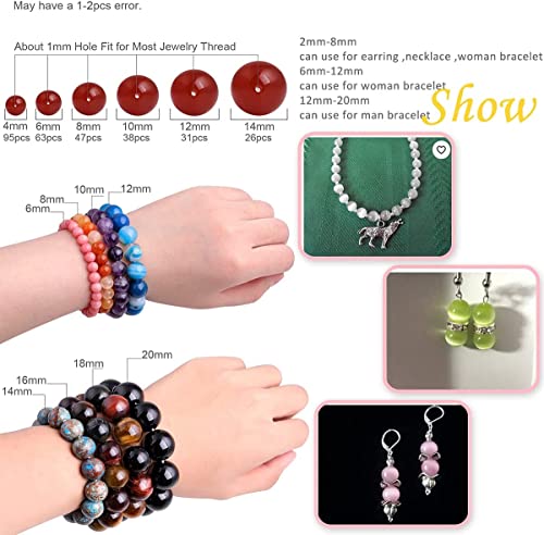 Perles œil de chat bleu foncé 12mm pierre semi-précieuse bijoux diy - 6