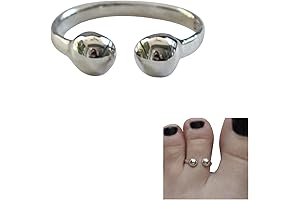 MiYa Jewelry 925 Sterling Silver 5mm Balls Toe Ring for Women