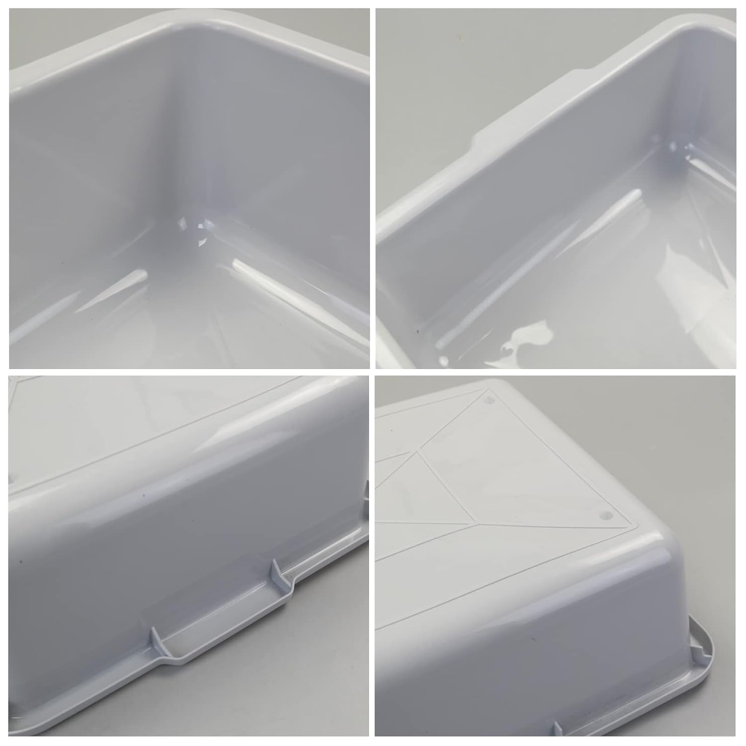 Anbers 4-Pack Commercial Tote Box, Plastic Bus Box, Bus Tubs, 22 L, Gray