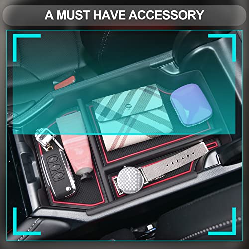 Image of CDEFG 2023-2026 Accord Center Console Accessory Organizer for 2023 2024 2025 2026 Accord Sport EX-L L Touring LX EX Console Armrest Tray Storage Box 2023-2026 Accord 11th Gen Hybrid Accessories (Red)