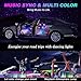 Car LED Interior Lights,Interior RGB Lights,8 Colors Car Atmosphere Lights,Car LED Strip Light with,Sync Music,5V USB Car Led Lights.