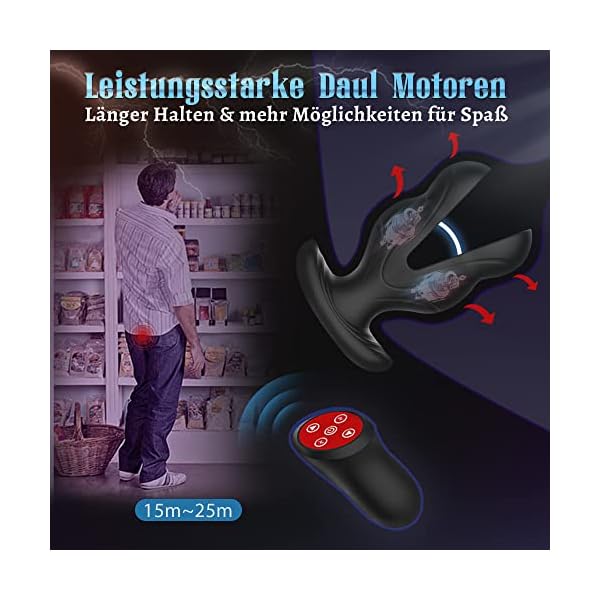 Leyuto Analvibratoren für mann Elektrostimulation, Analplug für Frauen Prostata Stimulator mit 8 Vibrationsmodi und 8 Elektroschockmodi, Vibrator Buttplug Sex Spielzeug für die Männer Frauen Paare – Bild 5