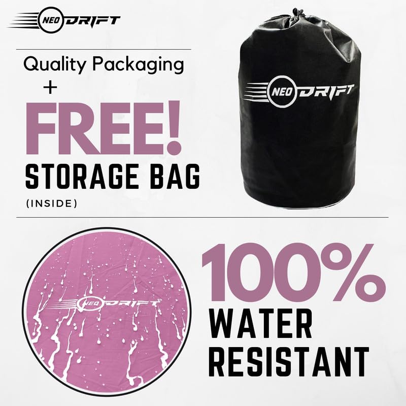 Image of NEODRIFT 'SuperTech' Car Cover for Toyota Vellfire (100% Water-Resistant, All Weather Protection, Tailored Fit, Multi-Layered & Breathable Fabric) (Colour: Maroon+Black)