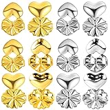 8 Pairs 2 Styles Earring Backs Lifters Hypoallergenic Brass Earring Backs Adjustable Magic Earring S