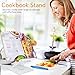 trophable Book Stand for Reading Cookbook Stand Book Holder with 360 Rotating Base Page Clips Book Display Stand for Recipe Sheet Music Laptop Drawing Tablet