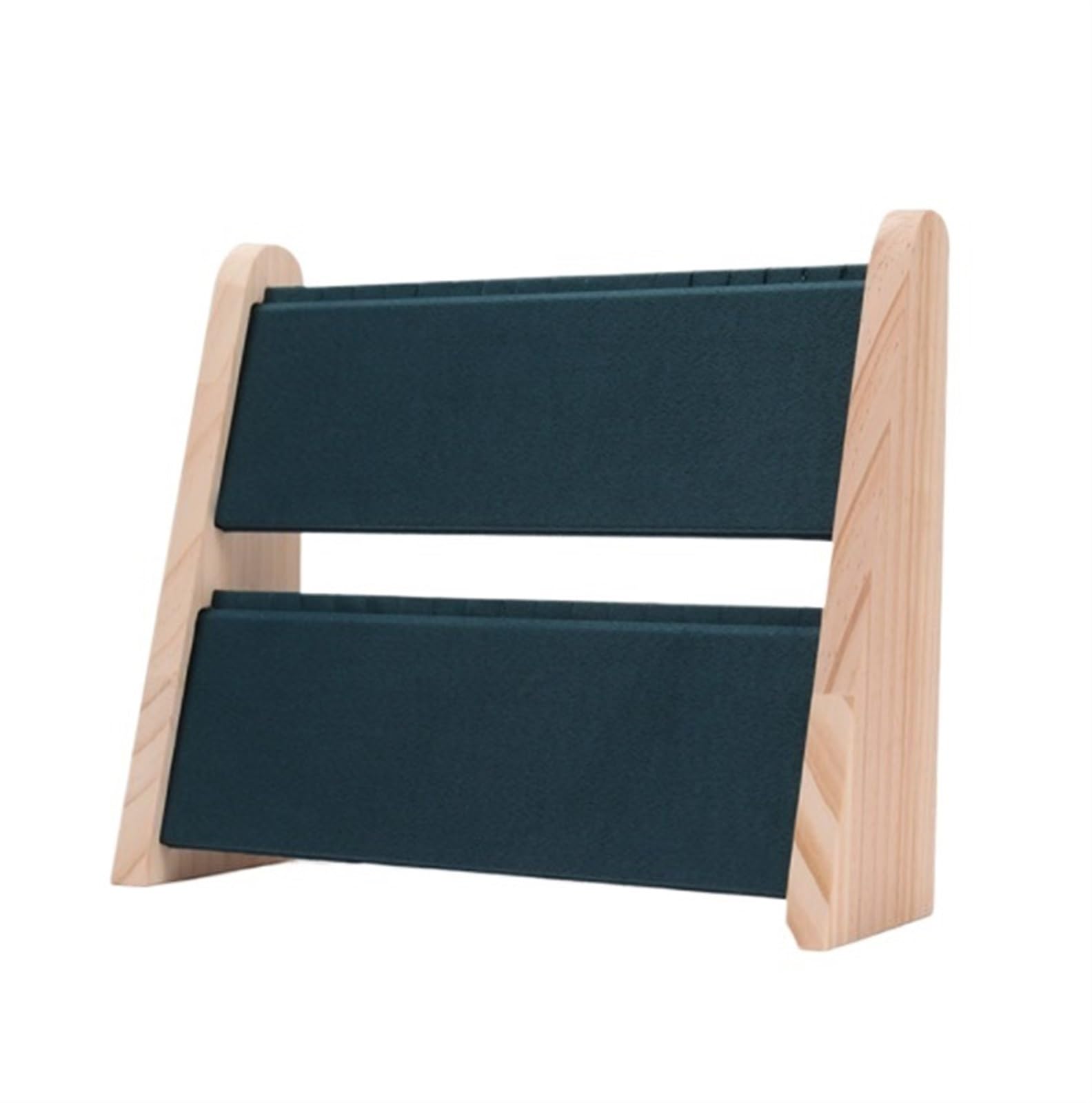 AZHKJKZH Jewelry Display Stand Wooden Necklace Display Stand Chain Organizer Freestanding With Soft Flannel Lining Sturdy Storage(Grün)