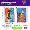 2-Piece DIY 5D Diamond Art Set for Adults or Children, Full Diamond Painting Set with the Theme of Girls Dancing with Stars and Girls in the Rain, Perfect Art Crafts for Home Wall Decoration 12"x16" #2