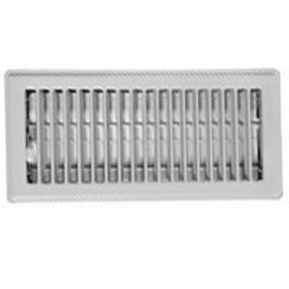 Registre de sol 4 x 10 pouces blanc de WHT pour ventilation résidentielle