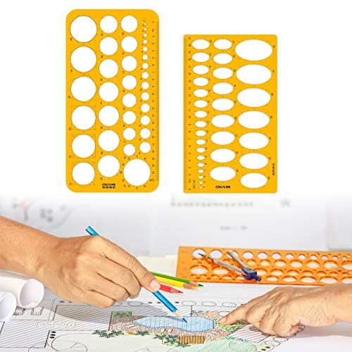Plantillas Para Dibujar, Plantilla Circulos, Plantilla Elipses, Kit De Dibujo De Plantilla, Trazador...