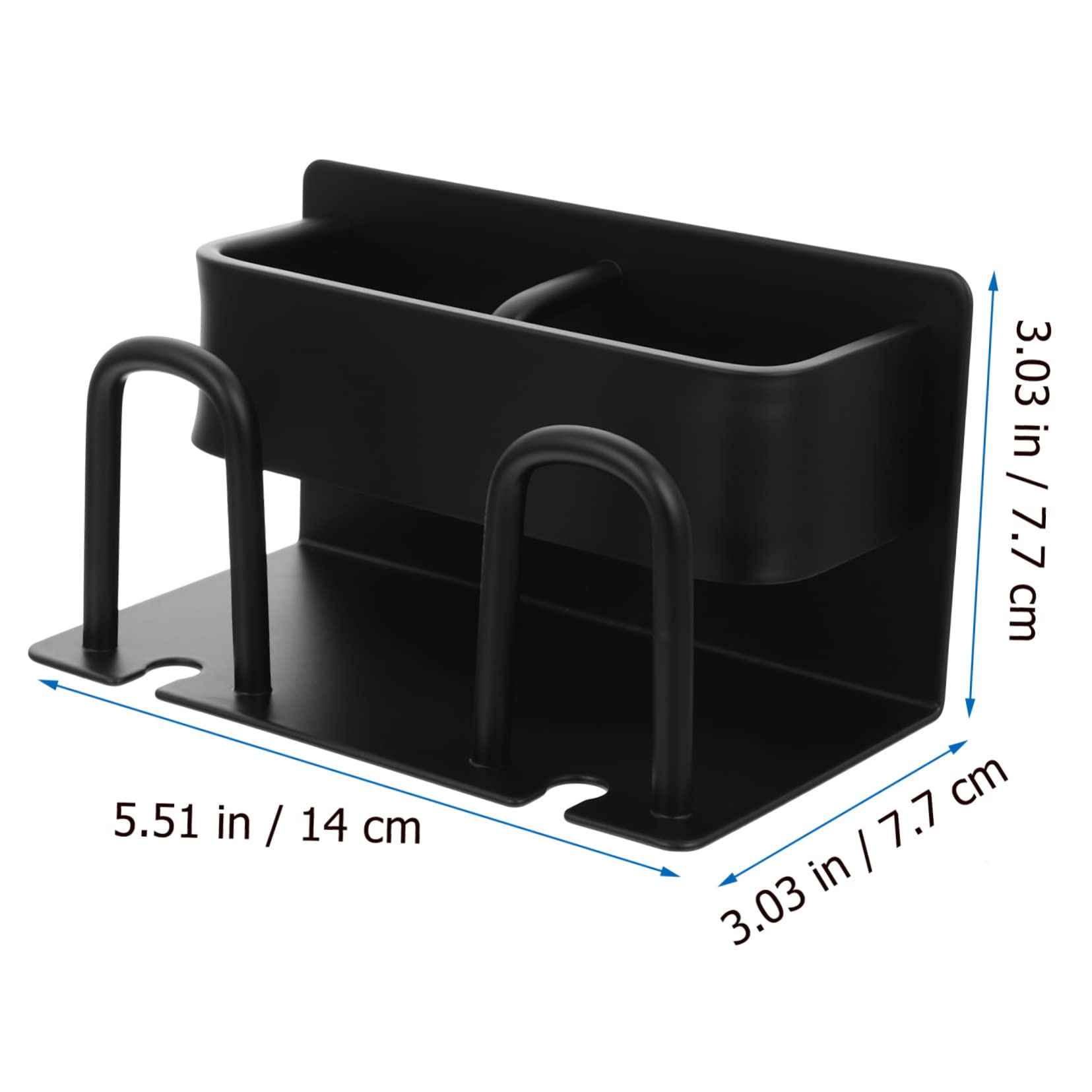 Zahnbürsten Wandorganizer aus Aluminium in Schwarz mit Stabiler Aufbewahrung für Zahnbürsten Mundbecher und Zahnpasta für Badezimmer und Dusche