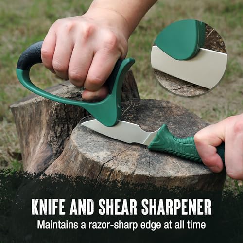Image of Mossy Oak Field Dressing Kit, 4 Pcs Hunting Knife Set with Portable Sheath, Gut-Hook Skinner, Caping Knife, Wood /Bone Saw, Knife Sharpener, for Deer Hunting, Camping, Perfect Hunting Gifts for Men