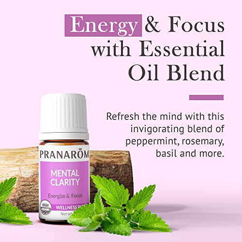 Pranarom - Mental Clarity & Focus Essential Oil, Pure Essential Oil for Diffusers, Revitalizing Aroma Oil, Lavender, Lemon, Peppermint, and More, Organic Essential Oil Blend, 5 ml - Image 3