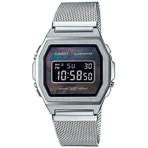 Casio Digital Unisex Watch Silver Silver Mesh - Image 2