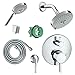 Hansgrohe KSH04447-27495-14PC Raindance Shower Faucet Kit with Handshower PBV Trim with Diverter and Rough, Chrome