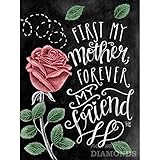5D Diamond Painting by Number Kits Full Drill for Adults Kids,Craft Rhinestone with Diamonds Set Arts Decor First My Mother,Forever My Friend 11.8x15.7in 1 Pack by Toyvip