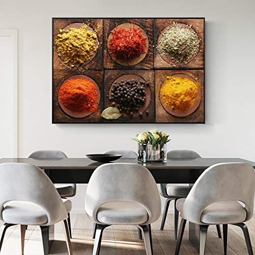Peintures sur toile d'épices de cuisine affiche murale 70x100cm - 3