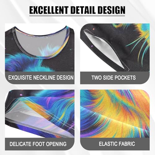 ALAZA Black Cute Pug Dog Pajamas Set Short Sleeve Cotton Sleepwear Summer Pjs 2 Piece 5-14Y4