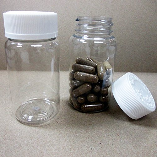 50 Clear Empty Plastic Pill Bottles Cap Medicine Container Vitamin Capsule Safe