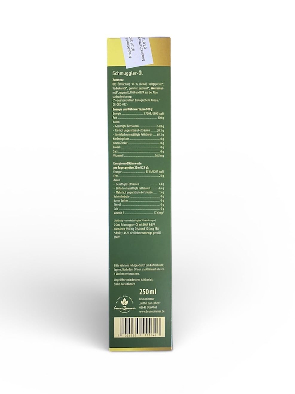 3 x Schmuggleröl Ölmischung mit DHA & EPA á 250 ml | Nahrungsergänzung (3er Pack)