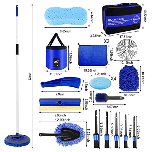 Hordalor HORDALOR417 21Pcs Car Wash Kit,62 Inch Car Wash Brush Mop thumb #6