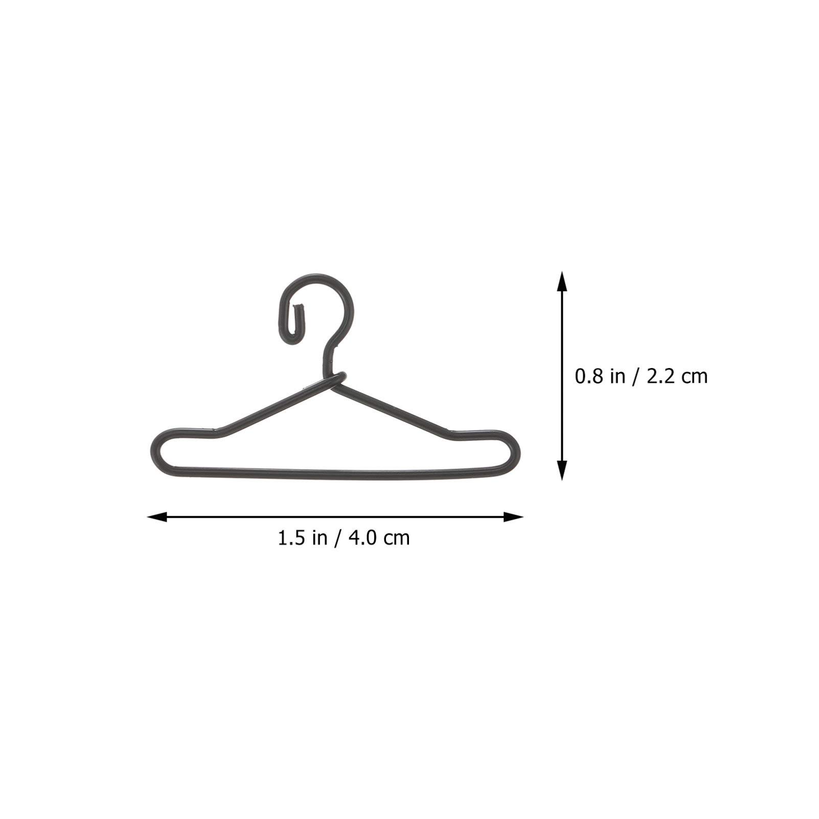 50 mini perchas de ropa para muñecas, perchas de metal para muñecas de moda, perfectas para decorar y mostrar trajes y accesorios de muñeca