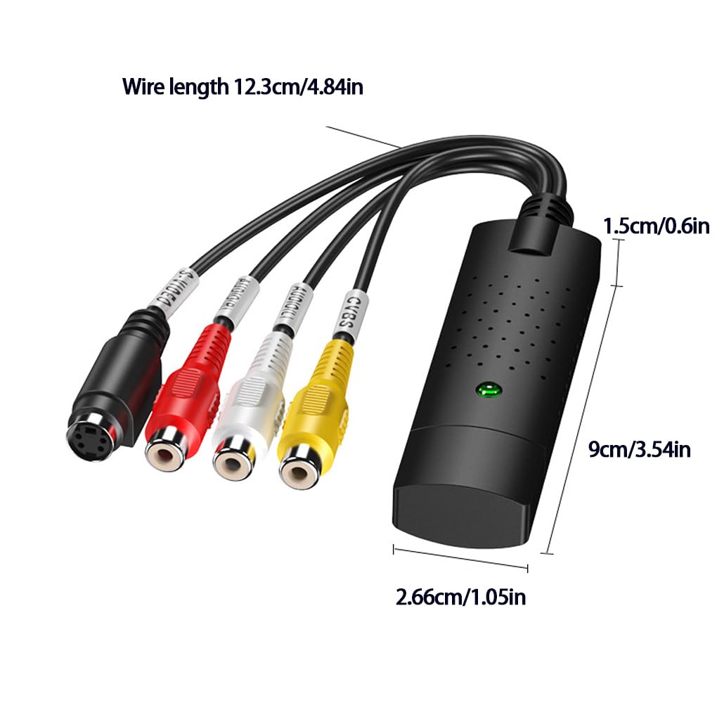 Convertitore Da VHS E Mini DV A Digitale – Scheda Di Acquisizione USB 2.0, Per Windows 7/8/10/11, Con Software E CD-ROM